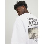 Ανδρική Μπλούζα Κοντομάνικη Oversize Fit Jack & Jones 12252644 Λευκό - Image 4