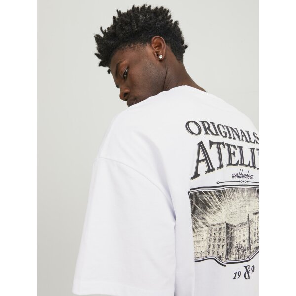 Ανδρική Μπλούζα Κοντομάνικη  Oversize Fit Jack  & Jones 12252644 Λευκό - Image 4