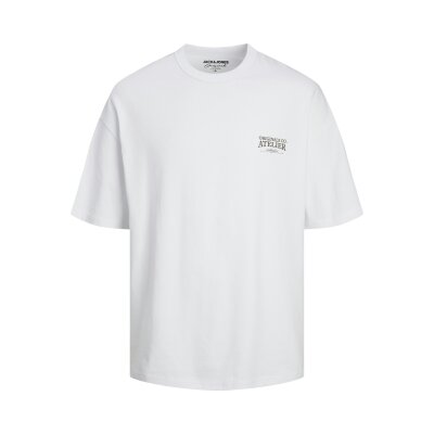 Ανδρική Μπλούζα Κοντομάνικη Oversize Fit Jack & Jones 12252644 Λευκό