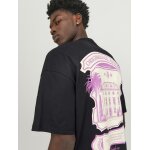 Ανδρική Μπλούζα Κοντομάνικη Oversize Fit Jack & Jones 12252644 Μαύρο - Image 3