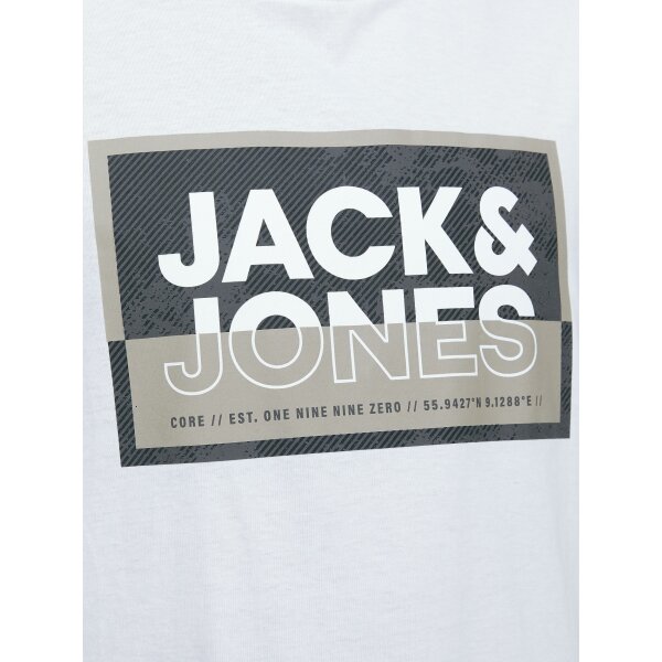 JCOLOGAN TEE SS CREW NECK SS24 Ανδρική Μπλούζα Κοντομάνικη  Jack  & Jones 12253442 Λευκό - Image 5