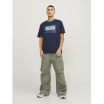 Ανδρική Μπλούζα Κοντομάνικη Jack & Jones 12253442 Μπλε - Image 2