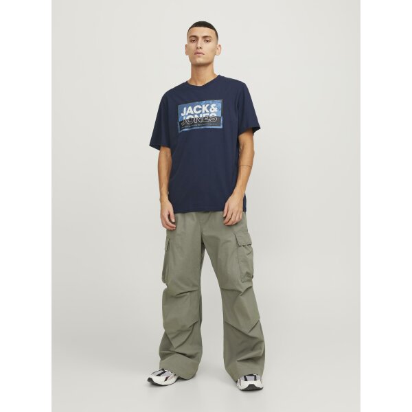 Ανδρική Μπλούζα Κοντομάνικη  Jack  & Jones 12253442 Μπλε - Image 2