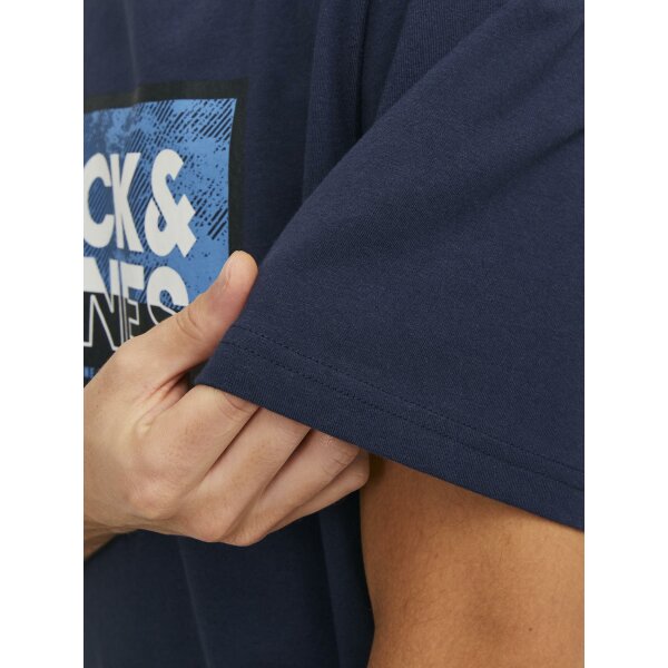 Ανδρική Μπλούζα Κοντομάνικη  Jack  & Jones 12253442 Μπλε - Image 6