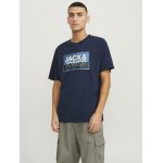 Ανδρική Μπλούζα Κοντομάνικη Jack & Jones 12253442 Μπλε - Image 7