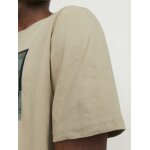 Ανδρική Μπλούζα Κοντομάνικη Jack & Jones 12253442 Εκρού - Image 6
