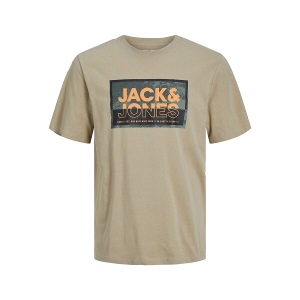 JACK&JONES_All-year_4444270_12253442 Ανδρική Μπλούζα Κοντομάνικη Jack & Jones 12253442 Εκρού - Image 1