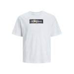 Ανδρική Μπλούζα Κοντομάνικη Relaxed Fit Jack & Jones 12253477 Λευκό