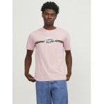 Ανδρική Μπλούζα Κοντομάνικη Jack & Jones 12250411 ΡΟΖ - Image 2