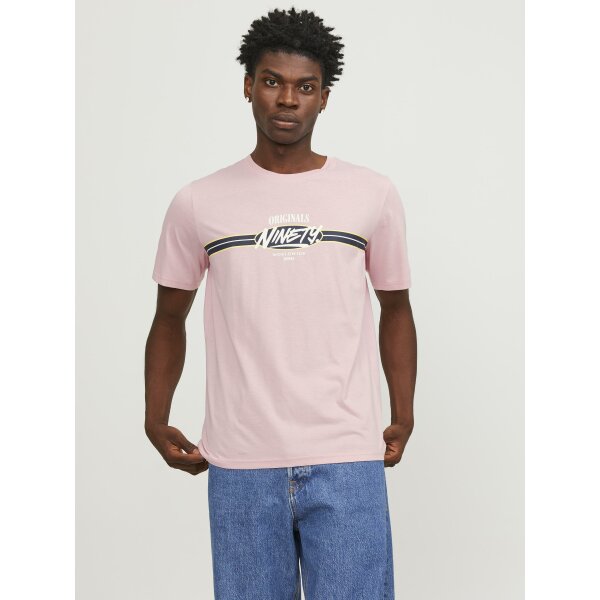 Ανδρική Μπλούζα Κοντομάνικη  Jack  & Jones 12250411 ΡΟΖ - Image 2