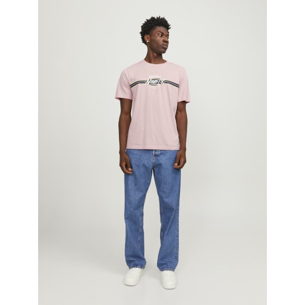 Ανδρική Μπλούζα Κοντομάνικη  Jack  & Jones 12250411 ΡΟΖ - Image 4