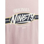 Ανδρική Μπλούζα Κοντομάνικη Jack & Jones 12250411 ΡΟΖ - Image 5