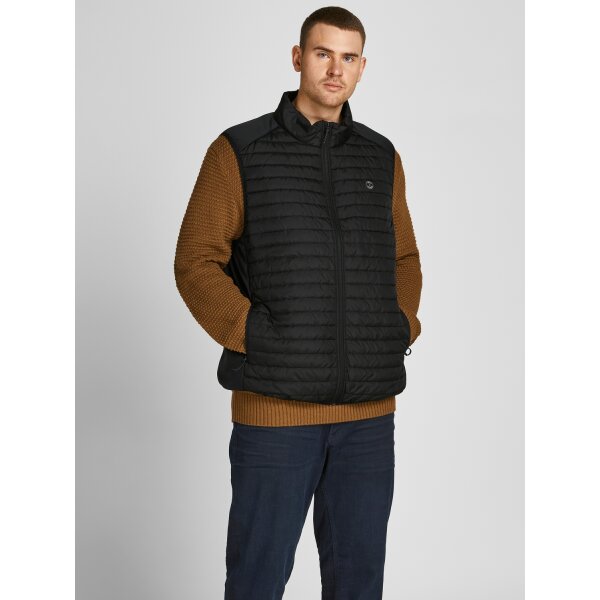 JACK&JONES_FallWinter2021_3830177_12205347 (1) Ανδρικό Γιλέκο PLUS SIZE Jack & Jones 12205347 Μαύρο - Image 2