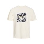 Ανδρική Μπλούζα Κοντομάνικη Relaxed Fit Jack & Jones 12250436 Λευκό