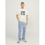 Ανδρική Μπλούζα Κοντομάνικη Relaxed Fit Jack & Jones 12250436 Λευκό - Image 4