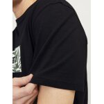 Ανδρική Μπλούζα Κοντομάνικη Relaxed Fit Jack  & Jones 12250436 Μαύρο - Image 2