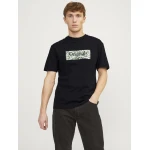 Ανδρική Μπλούζα Κοντομάνικη Relaxed Fit Jack  & Jones 12250436 Μαύρο - Image 3