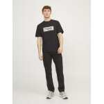 Ανδρική Μπλούζα Κοντομάνικη Relaxed Fit Jack  & Jones 12250436 Μαύρο - Image 5