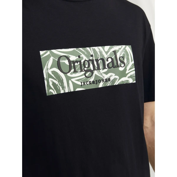 Ανδρική Μπλούζα Κοντομάνικη Relaxed Fit Jack  & Jones 12250436 Μαύρο - Image 7