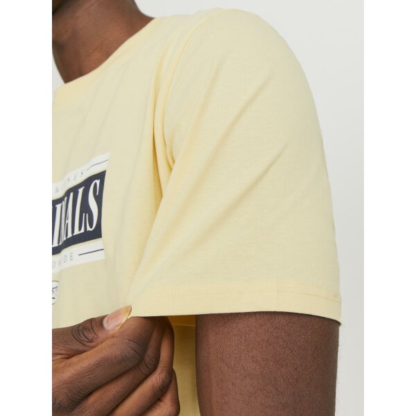 JORCOBIN TEE SS CREW NECK LN Ανδρική Μπλούζα Κοντομάνικη  Jack  & Jones 12250411 Κίτρινο - Image 4