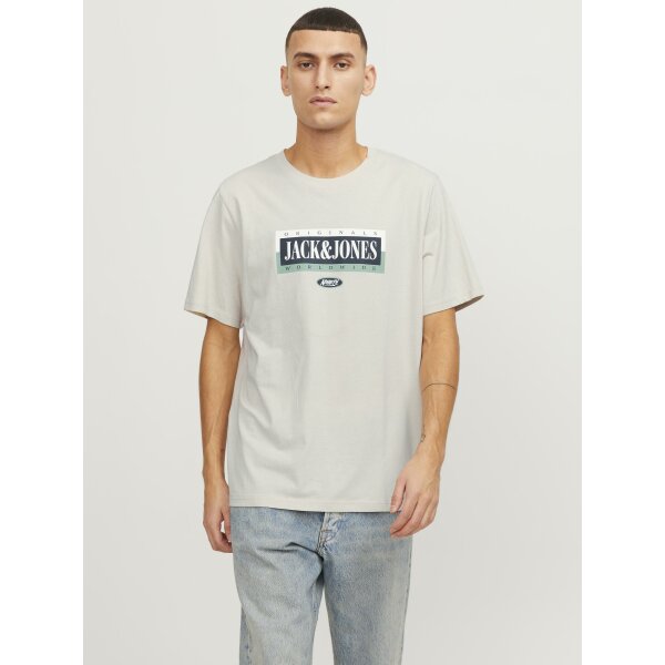 Ανδρική Μπλούζα Κοντομάνικη  Jack  & Jones 12250411 Μπέζ - Image 2