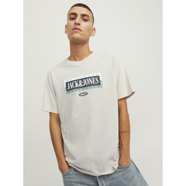 Ανδρική Μπλούζα Κοντομάνικη  Jack  & Jones 12250411 Μπέζ - Image 5