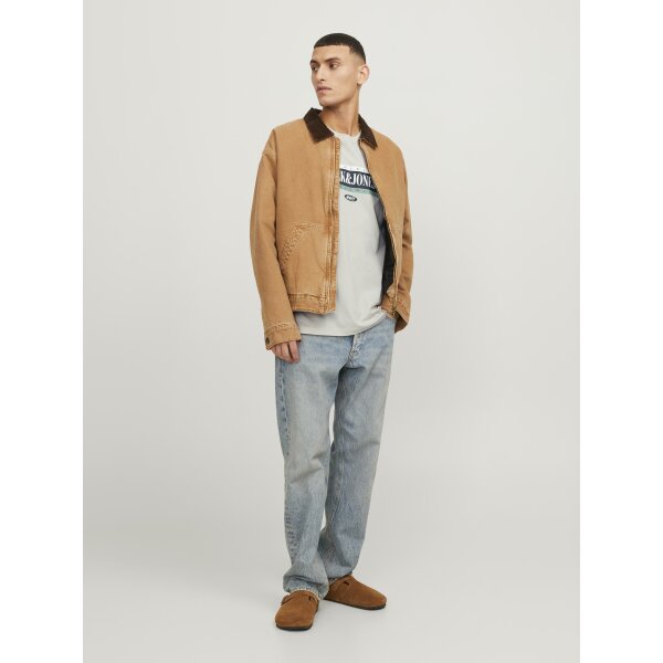 Ανδρική Μπλούζα Κοντομάνικη  Jack  & Jones 12250411 Μπέζ - Image 6