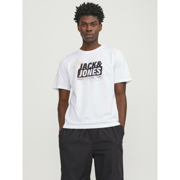 Ανδρική Μπλούζα Κοντομάνικη  Jack  & Jones 12252376 Λευκό - Image 2