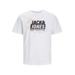 Ανδρική Μπλούζα Κοντομάνικη Jack & Jones 12252376 Λευκό
