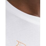 Ανδρική Μπλούζα Κοντομάνικη Jack & Jones 12252376 Λευκό - Image 4