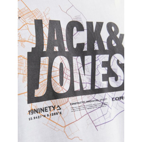Ανδρική Μπλούζα Κοντομάνικη  Jack  & Jones 12252376 Λευκό - Image 5