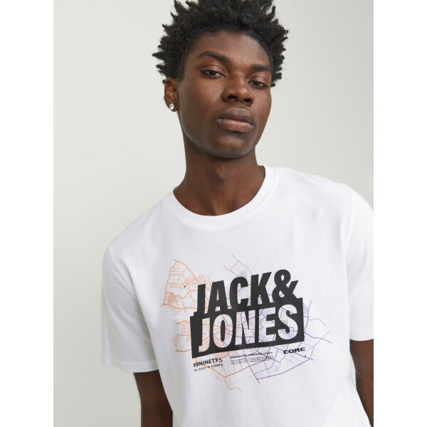 Ανδρική Μπλούζα Κοντομάνικη  Jack  & Jones 12252376 Λευκό - Image 7