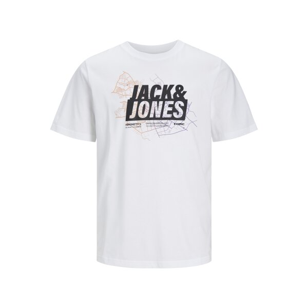 JACK&JONES_Noos2023_4432177_12252376 Ανδρική Μπλούζα Κοντομάνικη  Jack  & Jones 12252376 Λευκό - Image 1