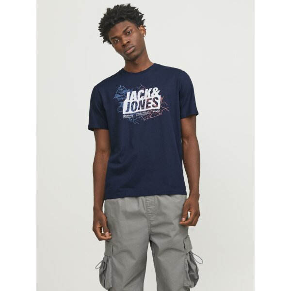 Ανδρική Μπλούζα Κοντομάνικη  Jack  & Jones 12252376 Μπλε - Image 2