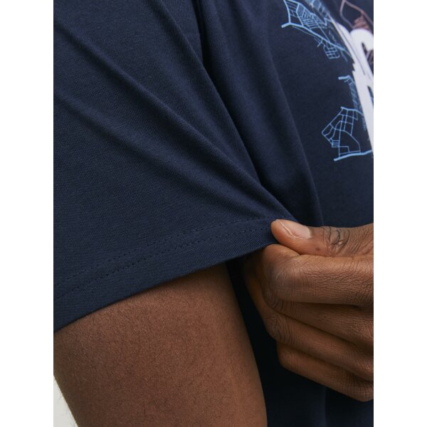 Ανδρική Μπλούζα Κοντομάνικη  Jack  & Jones 12252376 Μπλε - Image 5