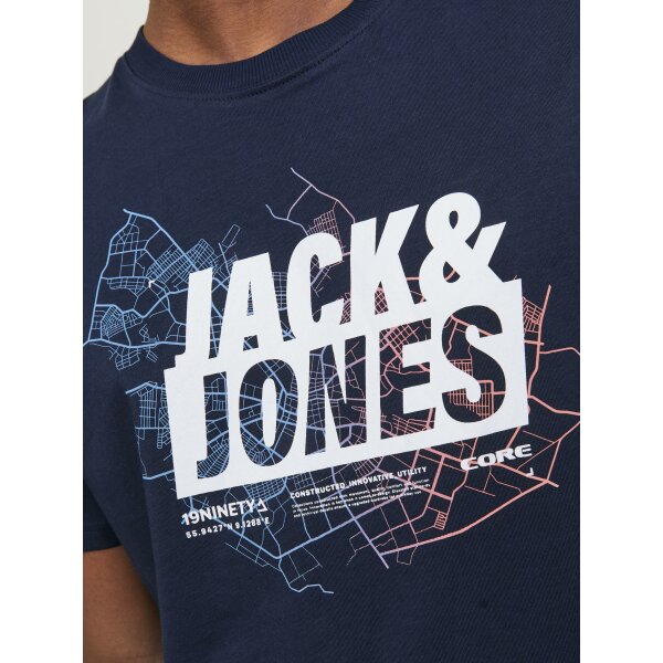 Ανδρική Μπλούζα Κοντομάνικη  Jack  & Jones 12252376 Μπλε - Image 6