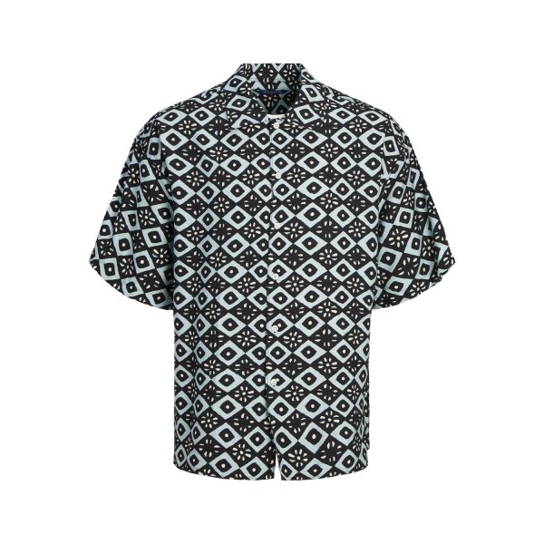 Ανδρικό Πουκάμισο Relaxed Fit Jack  & Jones 12252270 Μαύρο Μπεζ - Image 1