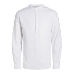Ανδρικό Πουκάμισο Λινό Μαο Comfort fit  Jack  & Jones 12251025 Λευκό - Image 3