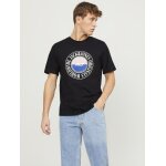 Ανδρική Μπλούζα Κοντομάνικη  Jack  & Jones 12250411 Μαύρο - Image 2