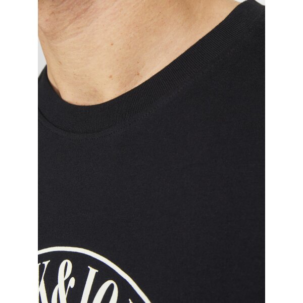 Ανδρική Μπλούζα Κοντομάνικη  Jack  & Jones 12250411 Μαύρο - Image 3