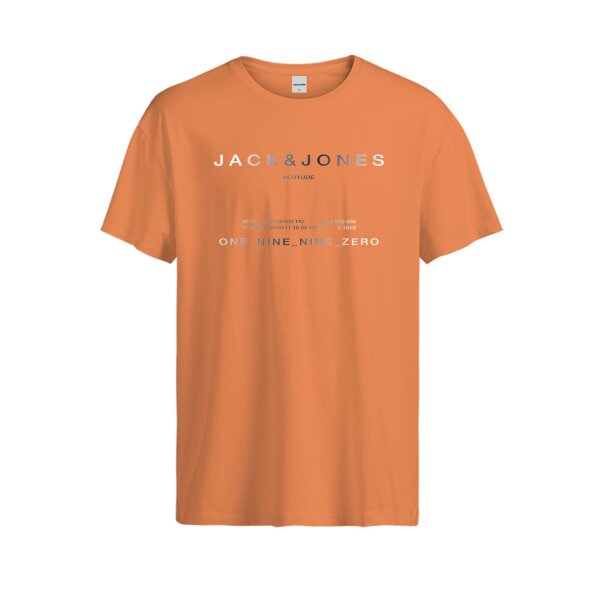 Ανδρική Μπλούζα Κοντομάνικη  Jack  & Jones 12256771 Πορτοκαλί - Image 1