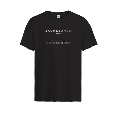 Ανδρική Μπλούζα Κοντομάνικη  Jack  & Jones 12256771 Μαύρο
