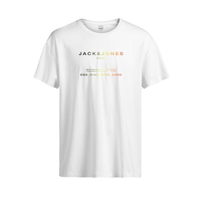 Ανδρική Μπλούζα Κοντομάνικη Jack & Jones 12256771 Λευκό