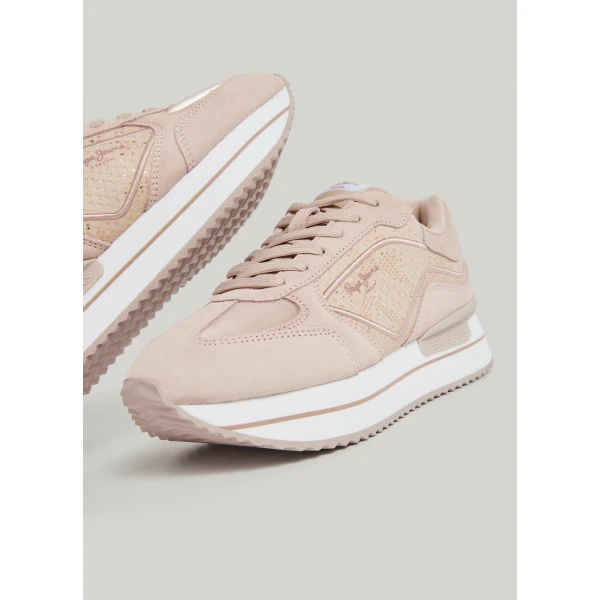 Γυναικείο παπούτσι Pepe jeans  Combined Platform Trainers Rusper Gala PLS40002-306 - Image 5