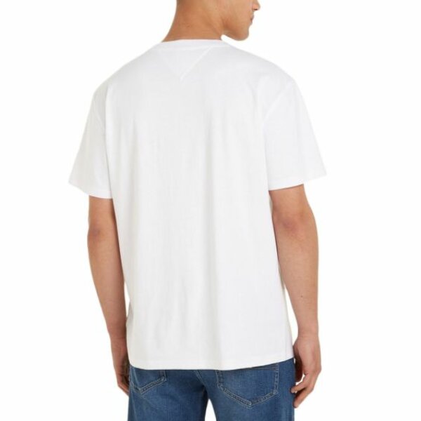 dm0dm17993-ybr-tommy_jeans_women_linear_logo_regular_fit_t-shirt_white_2 Ανδρική Μπλούζα TOMMY JEANS LINEAR LOGO DM0DM17993 Λευκό - Image 3