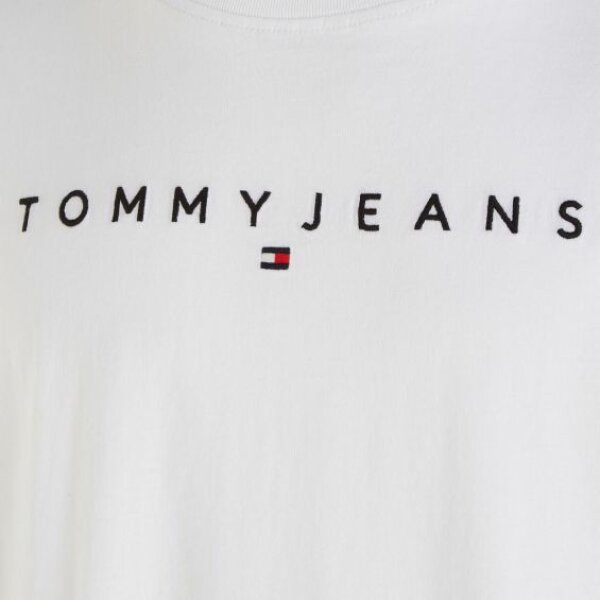 dm0dm17993-ybr-tommy_jeans_women_linear_logo_regular_fit_t-shirt_white_4 Ανδρική Μπλούζα TOMMY JEANS LINEAR LOGO DM0DM17993 Λευκό - Image 4