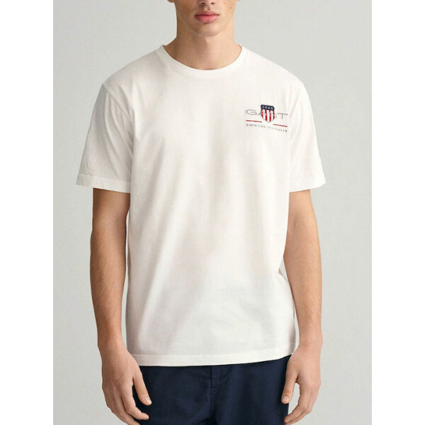 Ανδρική Μπλούζα GANT REG ARCHIVE SHIELD EMB 2067004 Λευκό - Image 2