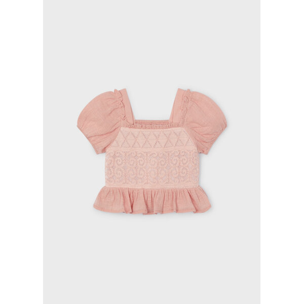 ΜΠΛΟΥΖΑ ΜΕ ΔΑΝΤΕΛΑ ΡΟΖ ΚΟΡΙΤΣΙ MAYORAL 24-03175-036 - Image 1