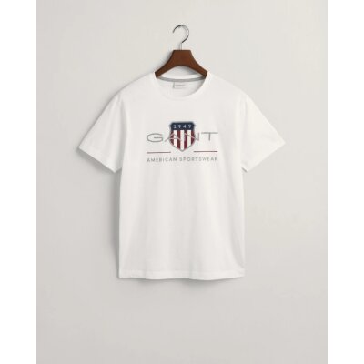 Ανδρική Μπλούζα GANT REG ARCHIVE SHIELD SS 2003199 Λευκό