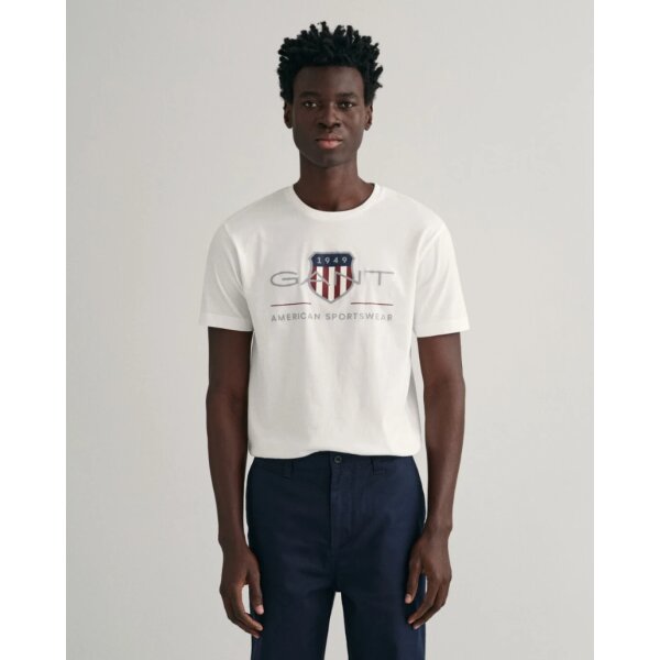 Ανδρική Μπλούζα GANT REG ARCHIVE SHIELD SS 2003199 Λευκό - Image 2